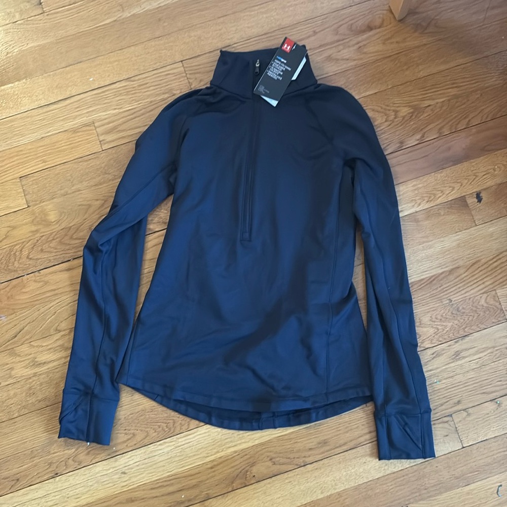 NWT Under Armour Women’s ColdGear 1/2 Zip Shirt (Black)